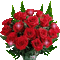 red roses bouquet with glitter