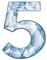 Kaz_Creations Numbers Light Blue Crystal 5 - ilmainen png animoitu GIF