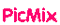 animated picmix logo with white border - Бесплатный анимированный гифка