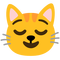 Relaxed relieved peaceful cat emoji kitchen - gratis png geanimeerde GIF