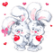 Kaz_Creations Valentine Deco Love Cute Bunnies Bunny - PNG gratuit GIF animé
