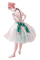 kikkapink pink teal spring ballerina woman - PNG gratuit GIF animé
