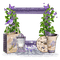 dolceluna scrap frame purple lavender flowers - PNG gratuit GIF animé