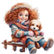 loly33 enfant chien luge hiver - darmowe png animowany gif