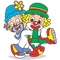 Kaz_Creations Cartoon Baby Clown Circus - бесплатно png анимированный гифка