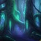 Blue Dark Fantasy Forest - бесплатно png анимированный гифка