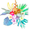soave deco flowers summer tropical branch rainbow - 免费PNG 动画 GIF