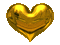 Spinning Gold heart - GIF animado gratis GIF animado