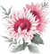 soave deco flowers sunflowers branch pink green - zdarma png animovaný GIF