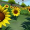 Sunflower Garden - PNG gratuit GIF animé
