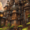 kikkapink background steampunk castle - фрее пнг анимирани ГИФ