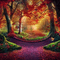 kikkapink fantasy background forest autumn - gratis png animerad GIF