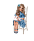 minou-girl-flicka-blue-sitter-stol-sitting-chair-docka- doll - Free PNG Animated GIF