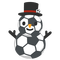 Emoji Kitchen soccer ball snowman - kostenlos png Animiertes GIF