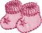 Kathleen Reynolds  Pink Baby Bootees - PNG gratuit GIF animé