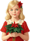Girl with poinsettia - Free PNG Animated GIF