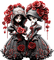 ♡§m3§♡ kawaii gothic girls roses red - Free PNG Animated GIF