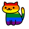Rainbow cat - ilmainen png animoitu GIF