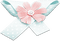 soave deco bow flowers scrap pastel pink teal - PNG gratuit GIF animé