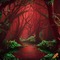 Red Dark Fantasy Forest - zadarmo png animovaný GIF