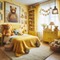 Yellow Old Bear Bedroom - PNG gratuit GIF animé