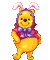 Winnie déguisé en lapin - Gratis animerad GIF animerad GIF