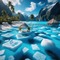Tropical Holiday with Ice Floes - GIF animé gratuit
