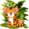 Kaz_Creations Cute Cartoon Tiger - png gratis GIF animasi