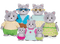 cat teddy family toy - 無料png アニメーションGIF