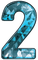 Kaz_Creations Numbers Number 2 Crystal Blue - δωρεάν png κινούμενο GIF