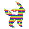 Rainbow Umbreon - GIF animé gratuit GIF animé