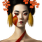 kikkapink autumn woman geisha - PNG gratuit GIF animé