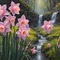 Pink Daffodils - бесплатно png анимированный гифка