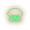 8bit pixelated eight octo octoling octopus - zdarma png animovaný GIF