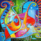 soave background animated music painting  rainbow - Бесплатный анимированный гифка анимированный гифка