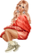 kikkapink woman fashion winter red - Free PNG Animated GIF