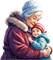 loly33 grand mère  enfant hiver - nemokama png animuotas GIF