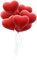 Kaz_Creations Valentine Deco Love Balloons Hearts - zdarma png animovaný GIF