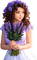 Девушка с лавандой - δωρεάν png κινούμενο GIF