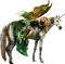 Fairy.Unicorn.White.Green.Yellow - png gratis GIF animasi