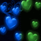 Blue/Green Hearts Background - GIF animé gratuit GIF animé