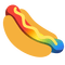 Rainbow hot dog food summer - gratis png animerad GIF