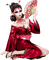 asian red woman - gratis png animeret GIF