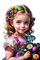 loly33 enfant fleur printemps - PNG gratuit GIF animé