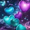 Galactic Heart Balloons - бесплатно png анимированный гифка
