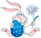 заяц, цветы, яйца, Карина - бесплатно png анимированный гифка