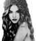 Y.A.M._Art Fantasy woman girl black-white - Free PNG Animated GIF