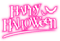Happy Halloween.Text.Pink.White - 無料png アニメーションGIF