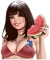 Woman. Watermelon. Leila - бесплатно png анимированный гифка
