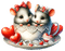 st. Valentine mouses by nataliplus - png grátis Gif Animado